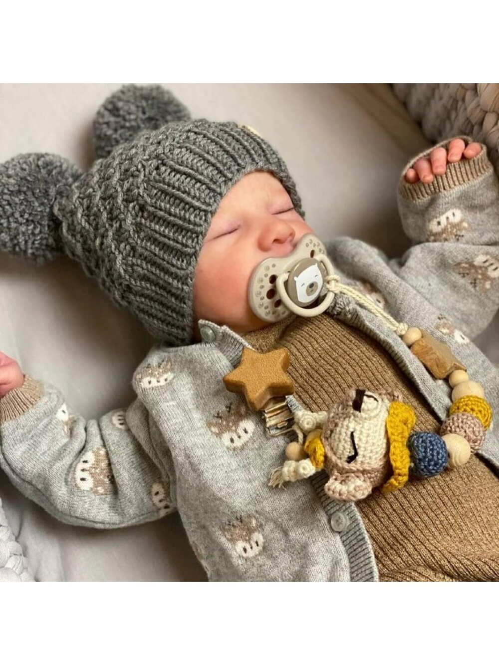 20 Inch Reborn Baby Doll Boy Full Vinyl Closed Eye Sleeping Newborn